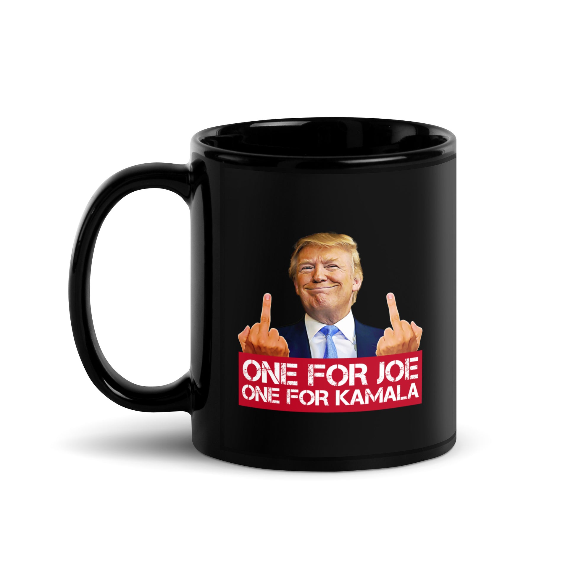 One for Joe One for Kamala - Black Glossy Mug