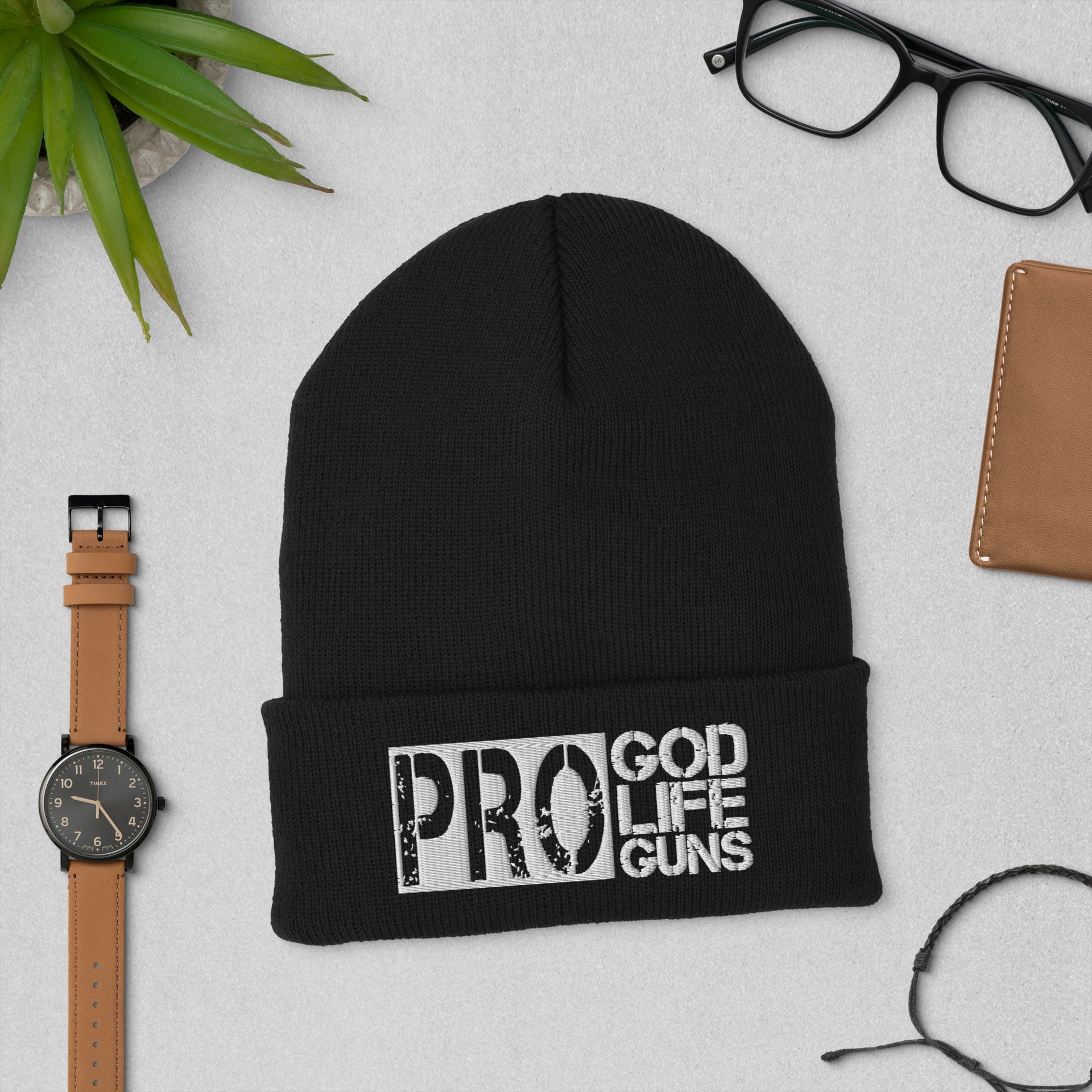 PRO God, Life, Guns - Cuffed Beanie