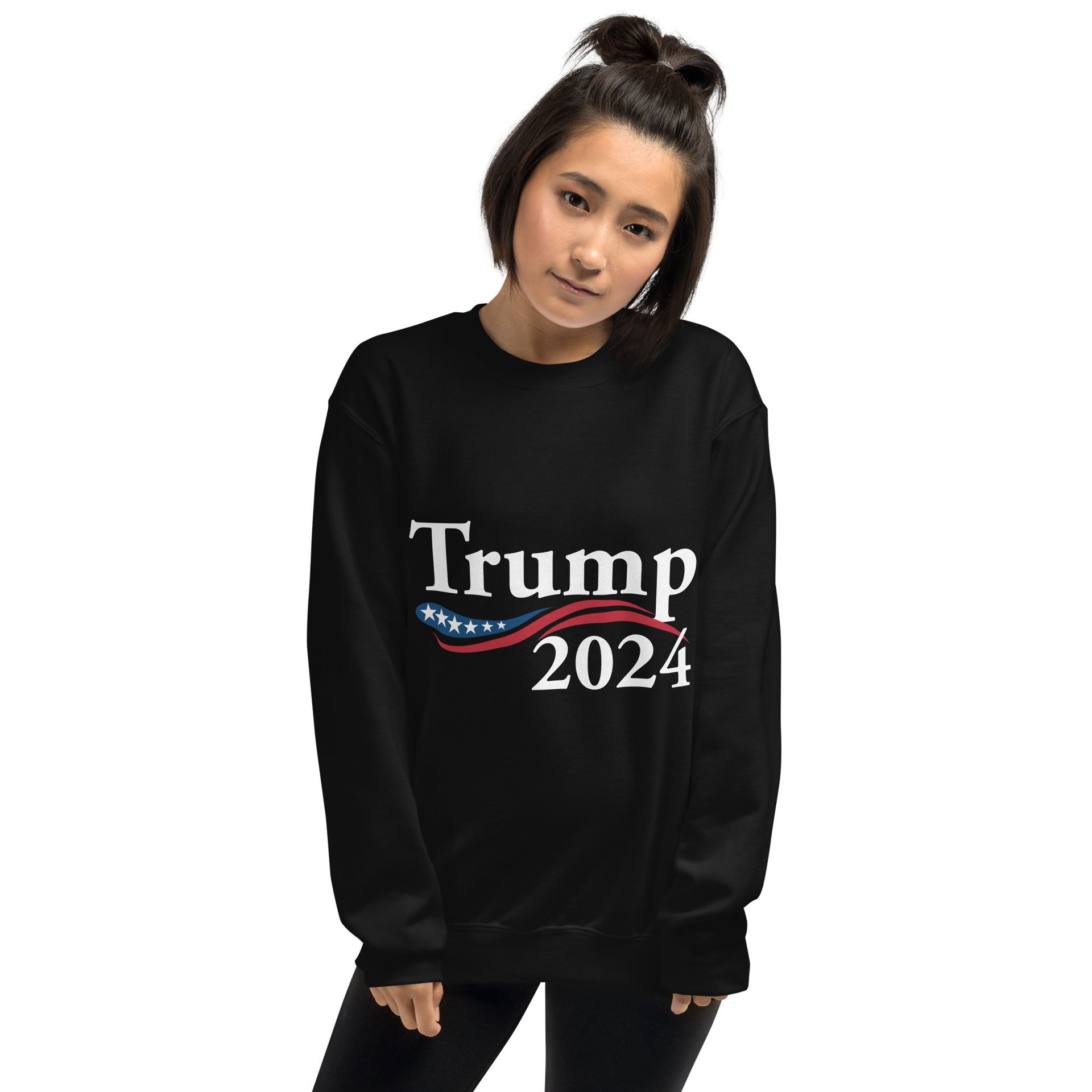 TRUMP 2024 w/Flag - Unisex Sweatshirt