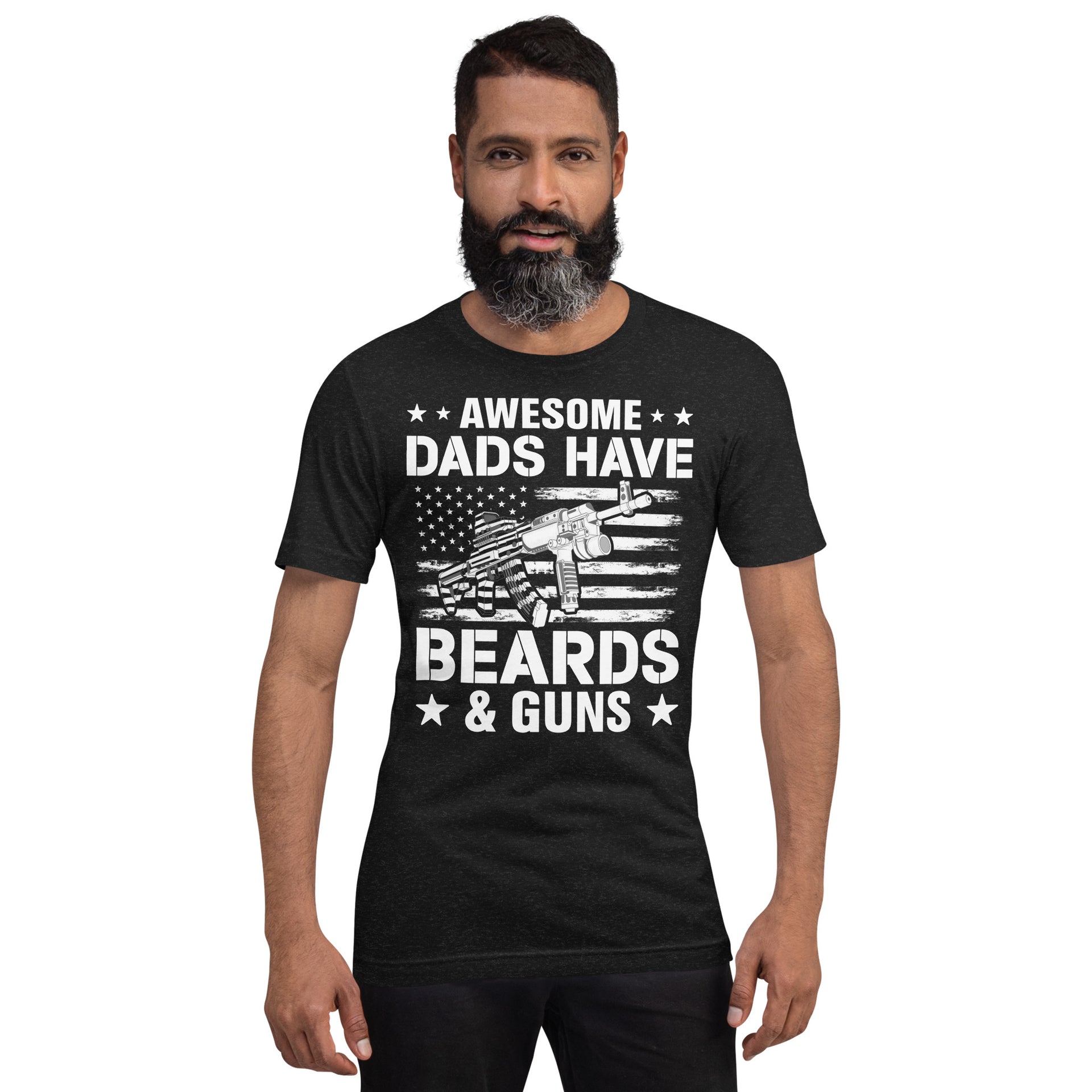 Awesome Dads Have Beard & Guns - Unisex t-shirt