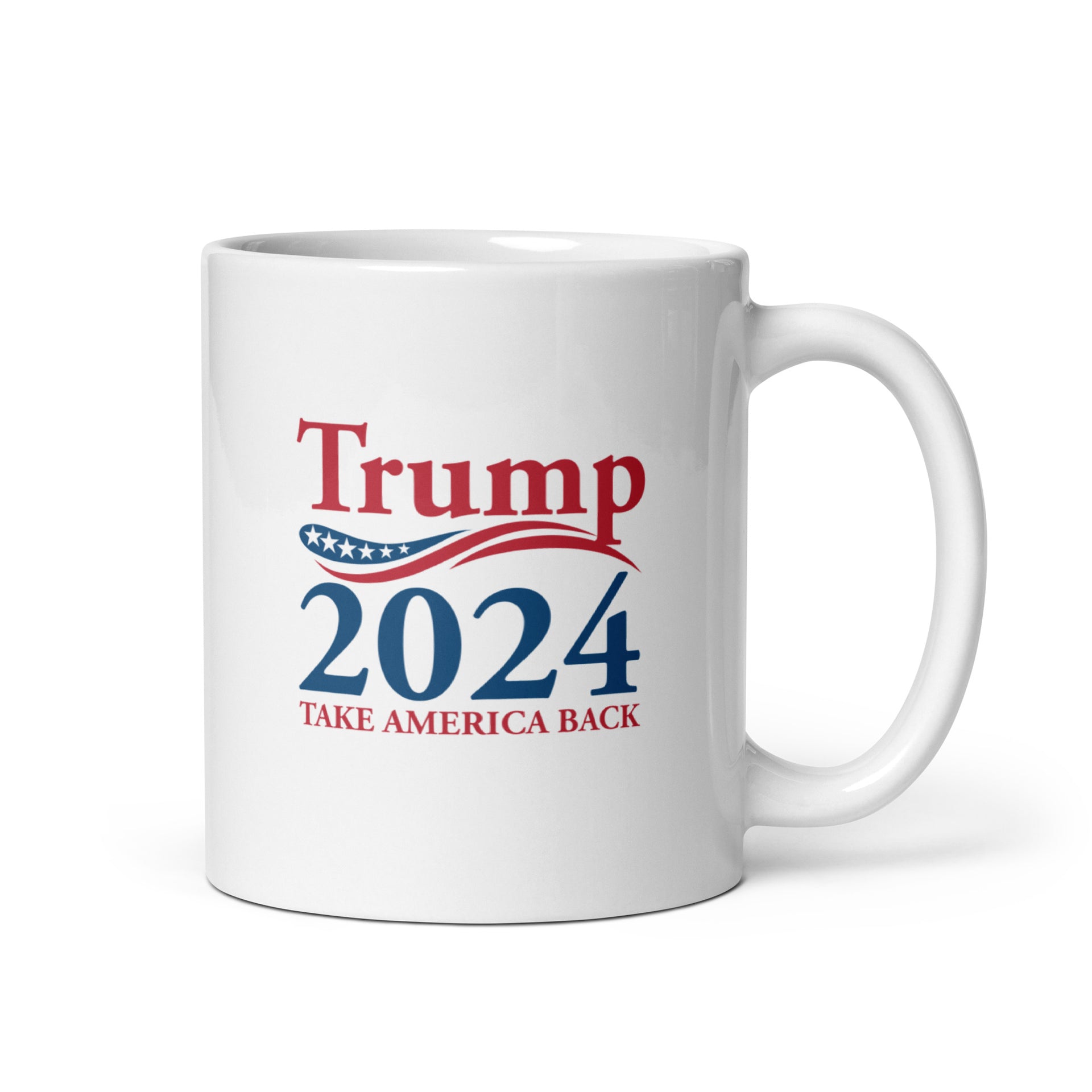 TRUMP 2024 Take America Back - White glossy mug