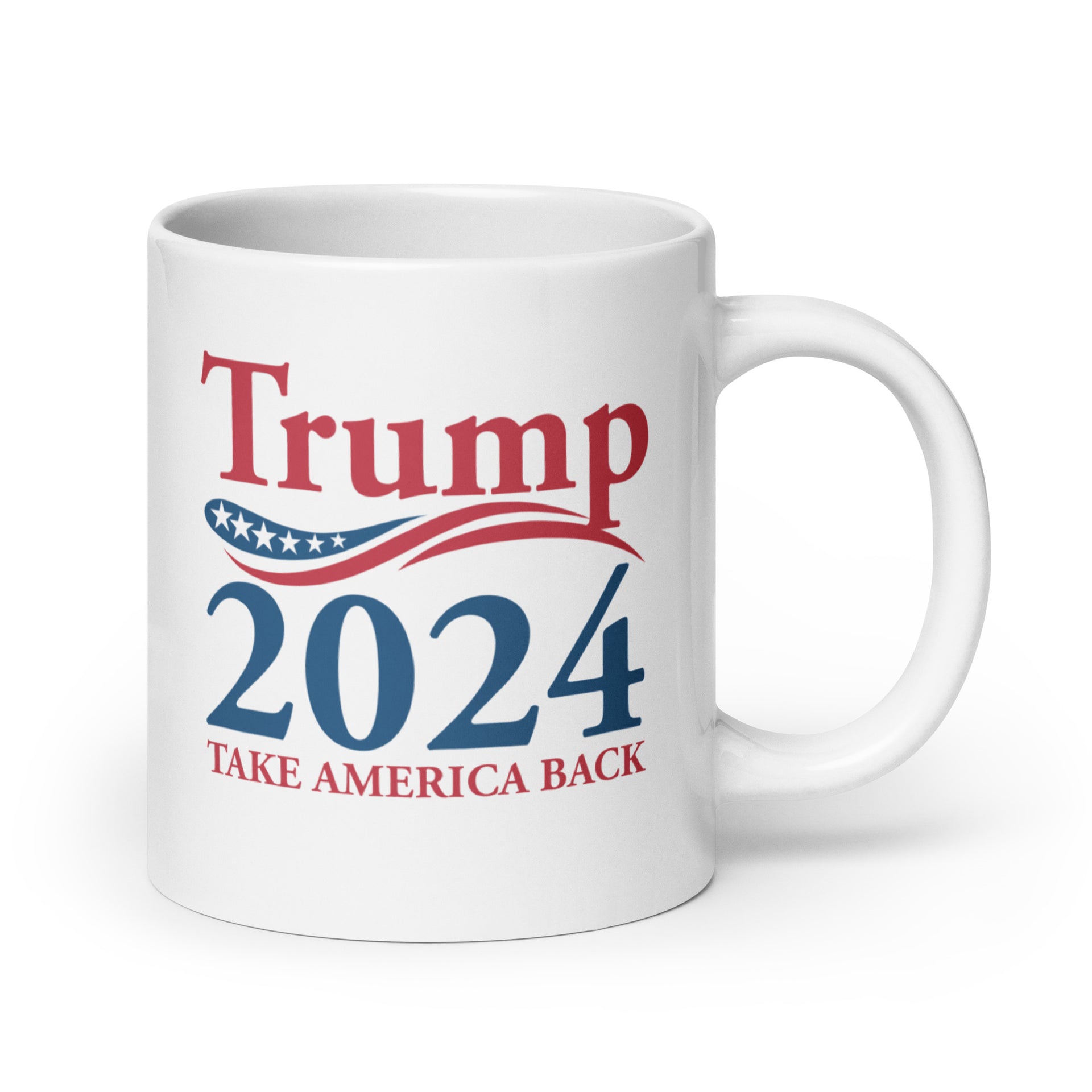 TRUMP 2024 Take America Back - White glossy mug