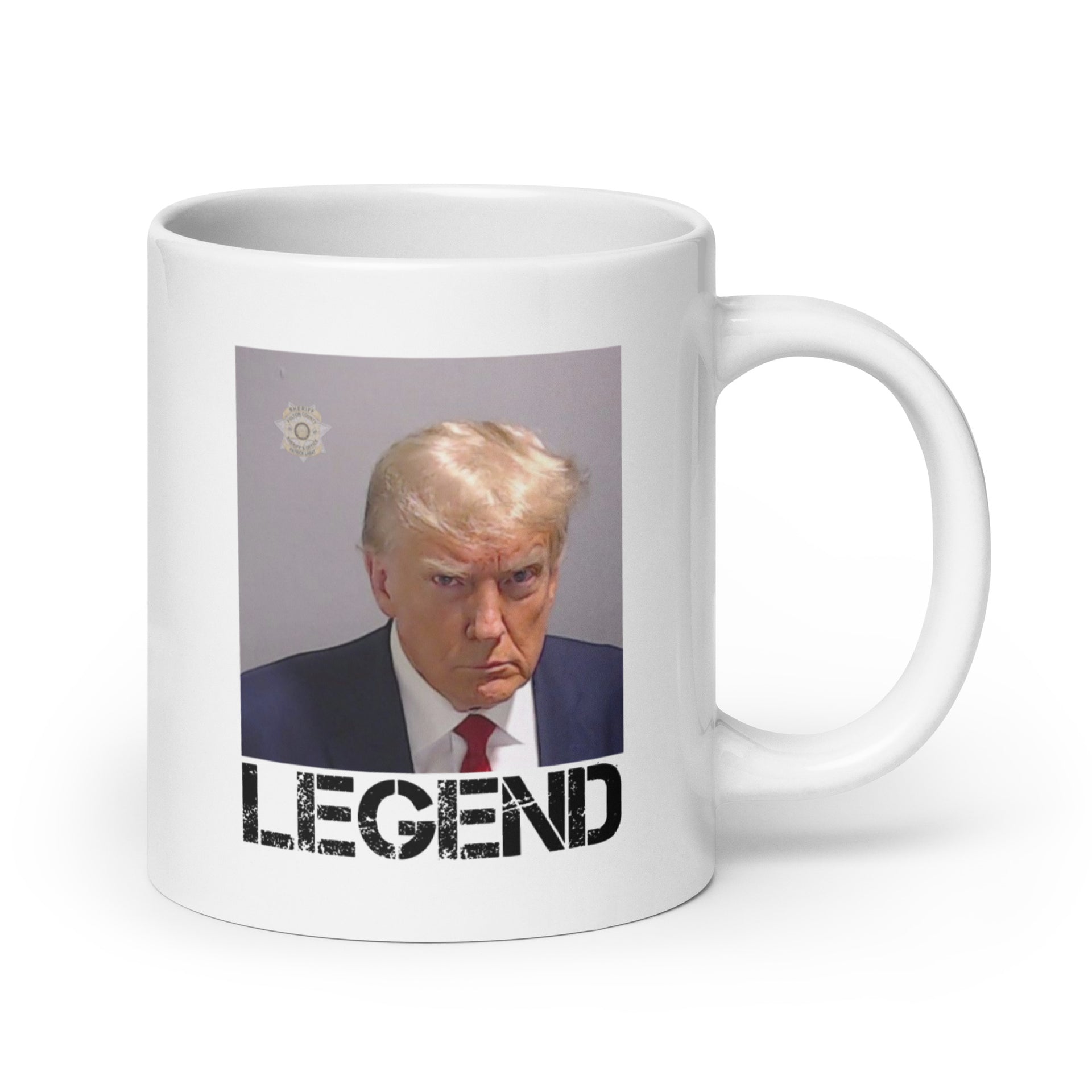 Trump Mugshot LEGEND - White glossy mug